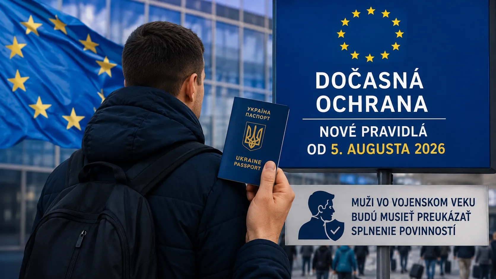 EÚ sprísňuje pravidlá: Ukrajinci vo vojenskom veku budú mať od 5. augusta prísnejšie podmienky na získanie dočasnej ochrany